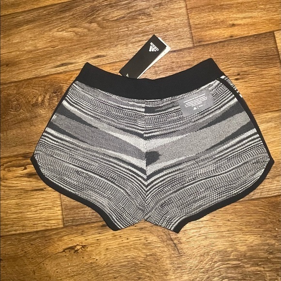 MISSONI‎ x Adidas Women's 'Marathon' Knit Space-Dyed Melange Shorts Blk/Wht NWT - Picture 6 of 12